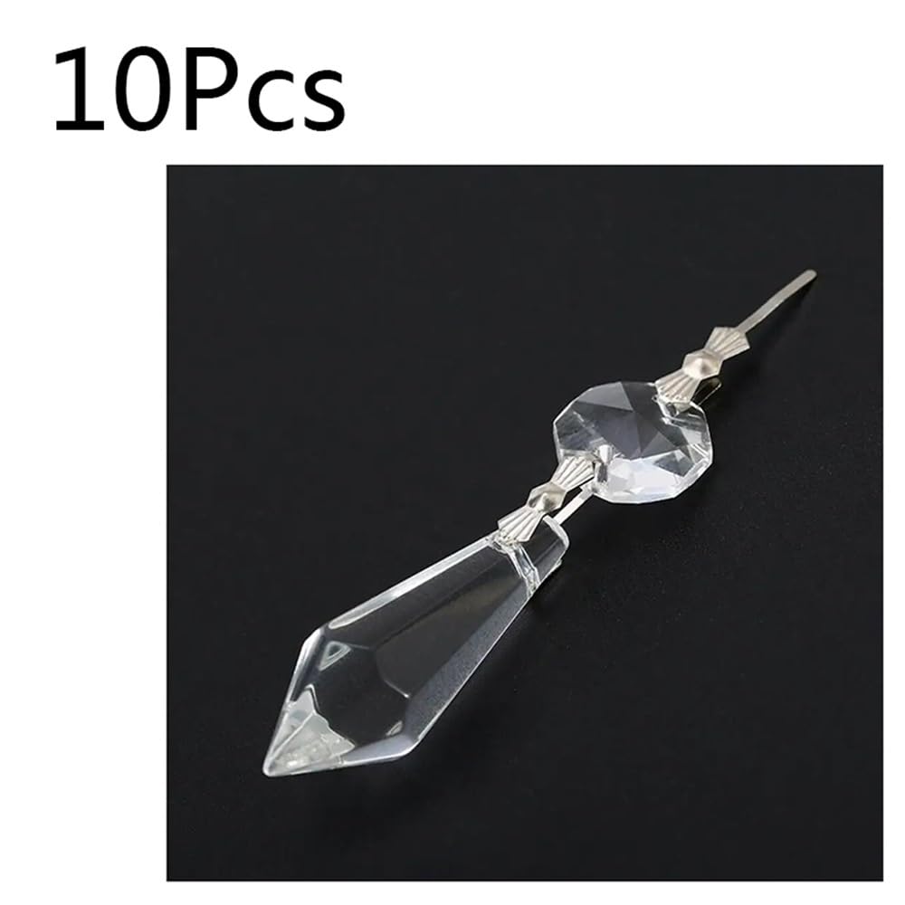 Kryształowy Żyrandol Pryzmat, Łapacz Słońca, 10 sztuk krystalicznie czyste 38mm spadek żyrandol pryzmaty wisiorki części koraliki lampa wisząca dekoracja wnętrz