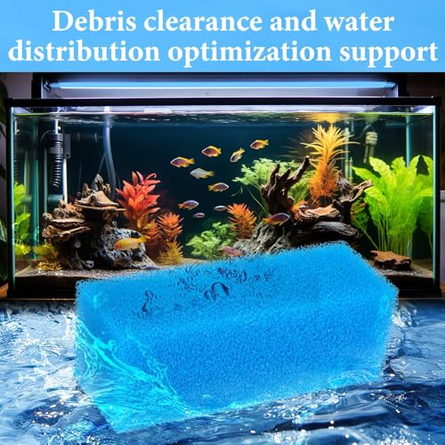 Image of Threlaco 6 Pack Foam Filters Compatible with AquaClear 110 Power Filter, Aqua Clear A623 Aquarium Filter, Foam Insert Sponge Pads for Use in Freshwater & Saltwater Aquarium (Blue)