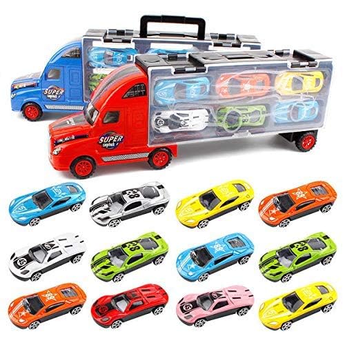 Bestonl Transport Carrier Truck Toy, Car Transporter With 6 Colorful Mini Metal Cars For Boys And Girls - Kids, Blue (B0CV82YR3F) Amazon Price History, Amazon Price Tracker