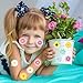 gisgfim Flower Sticker Glitter Roll Spring Daisy Sunflower Self-Adhesive Stickers Floral Stickers Spring Party Decoration Labels Flower Roll for Scrapbook Envelope Water Bottle Supplies, 500Pcs