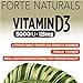 FORTE NATURALS Vitamin D3 5000 IU Supplement 125 mcg Soft Gels Specially for Sensitive Stomachs Supplements with Organic Olive Oil Best Vitamin D3 Supplement for Women & Men Made in USA