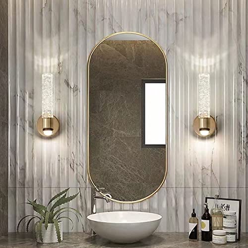 Lámpara de Pared de Cristal de Alta Calidad con Acabado Dorado Moderno 5