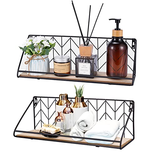 Schwebendes Wandregal für Schlafzimmer Schwebende Badregale für Lagerung Küchenregale für Wandmontage Schwarz Schweberegale 2er Set Cover