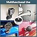 DIYMAG 6Pcs Rubber Coated Magnets, Adhesive Power 30LBS Anti-Scratch Neodymium Large Magnet Base with M5 Threaded Studs and Nuts Strong Magnets Hold The Base for Light Bar, Camera, PTZ 1.69 Inch