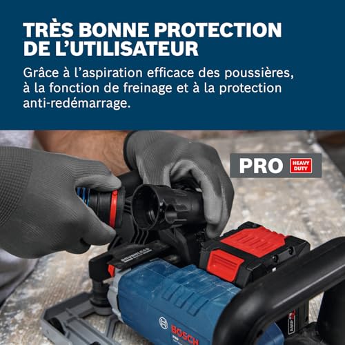 Rainureuse à béton BOSCH PROFESSIONAL GNF18V 40 Coupe 2 mm – 39 cm Avec pièces + outil de fendage + 2 disques - vue 5