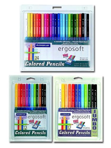 STAEDTLER Ergosoft - Set di 12 matite colorate, 3,0 mm