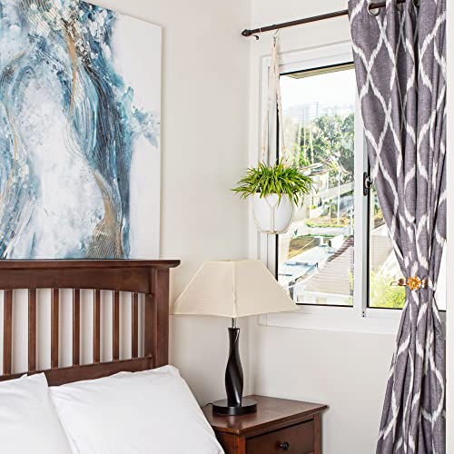 Inli Macrame Plant Hanger Indoor Hanging Macrame Planters 35" Beads Single Tier Plant Macrame Hanger Hanging Plant Holders For 5-10” Planters. No Tassel Macrame Plant Hangers. #TOP5