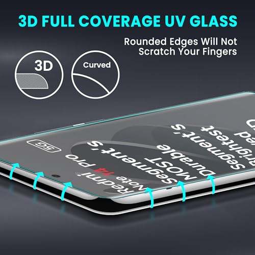 Image of ArmourPro UV Privacy Tempered Glass Screen Protector for Redmi Note 14 Pro (6.67 Inch, Pack of 1) Edge to Edge Coverage Anti-Spy /Anti-Peeping 9H Hardness