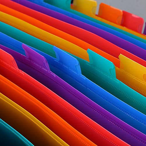 Organizador de pasta de arquivo expansível A4 da Fityle, 12 24 37 48 bolsos, Multicor, 13 Pockets