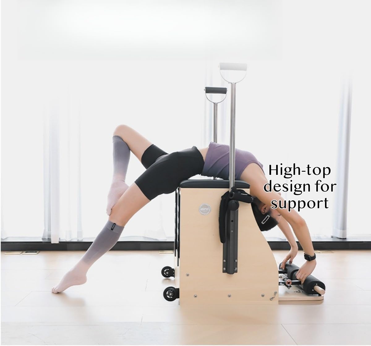 Women's High-Top Toe Yoga Socks with Non-slip Grip for Pilates, Dance, and Gym Workouts - Breathable & Stylish