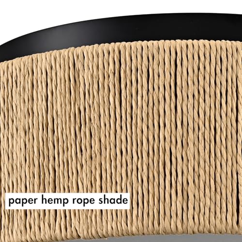 Image of YUBOLE Woven Ceiling Light 3-Light Bohemian Flush Mount Ceiling Light