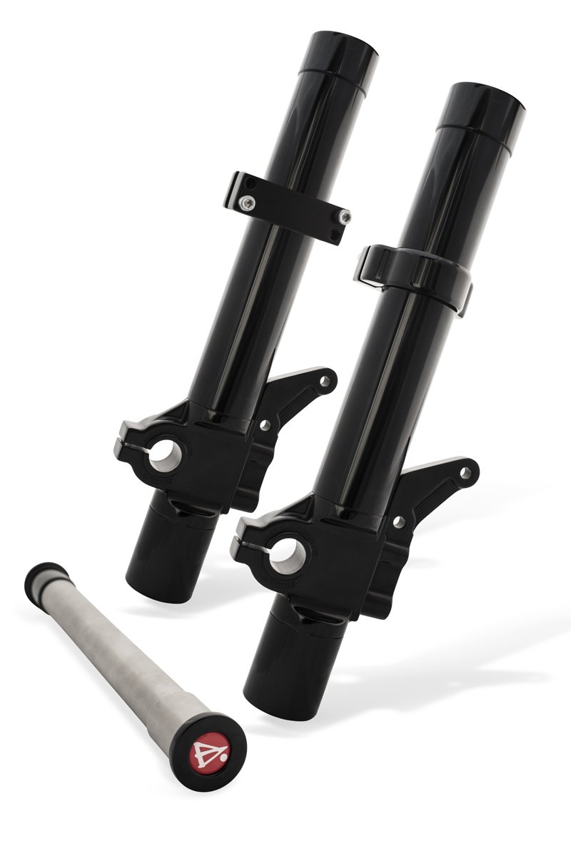 Battistinis Leading Axle Black Lower Fork Leg Set,