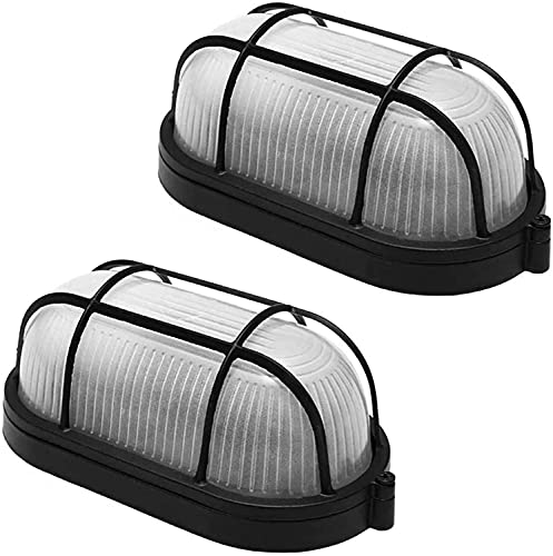 Apliques Lámparas de pared de mamparo oval al aire libre Lámpara de rejilla impermeable, luz de techo, lámpara de pared marina náutica de la luz de la pared industrial de la pared de la pared de la pa