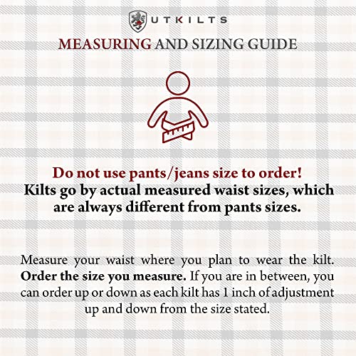 UT Kilts Men's Standard Tartan Utility Kilt, Modern Scottish Kilt for Everyday Wear, Tactical Kilts with Adjustable Hip Straps & Cargo Pockets for Men, New World Celt, 36" Waist - Thumbnail 7