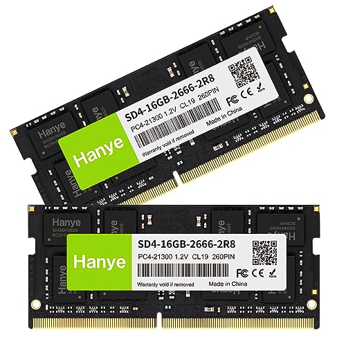 ノートPC用メモリ PC4-21300(DDR4-2666) 32GB(16GBx2枚) SODIMM Hanye 1.2V CL19 260pin...