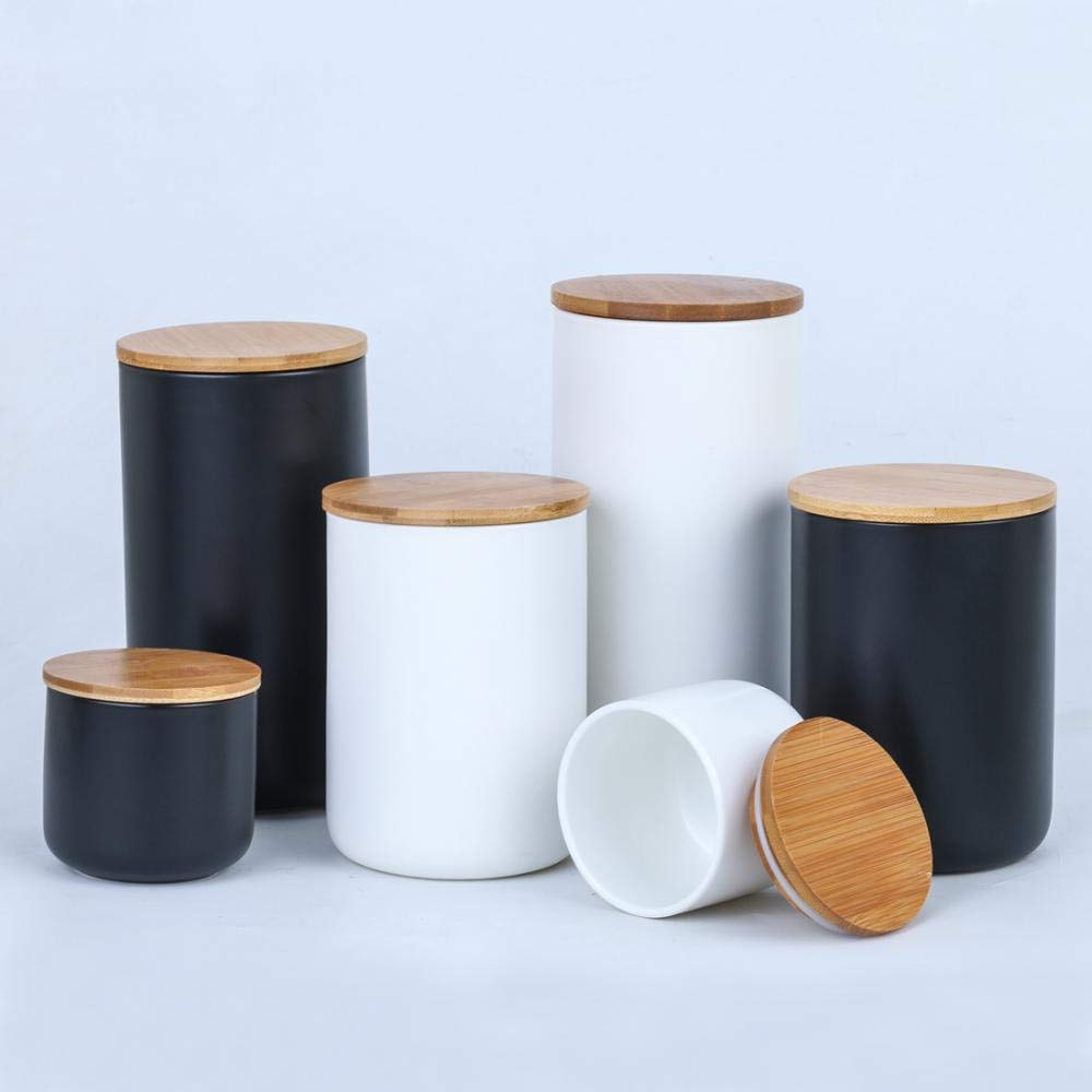 Amazon | 保存容器 陶器 かわいい 密閉容器 キャニスター 耐久性 家庭