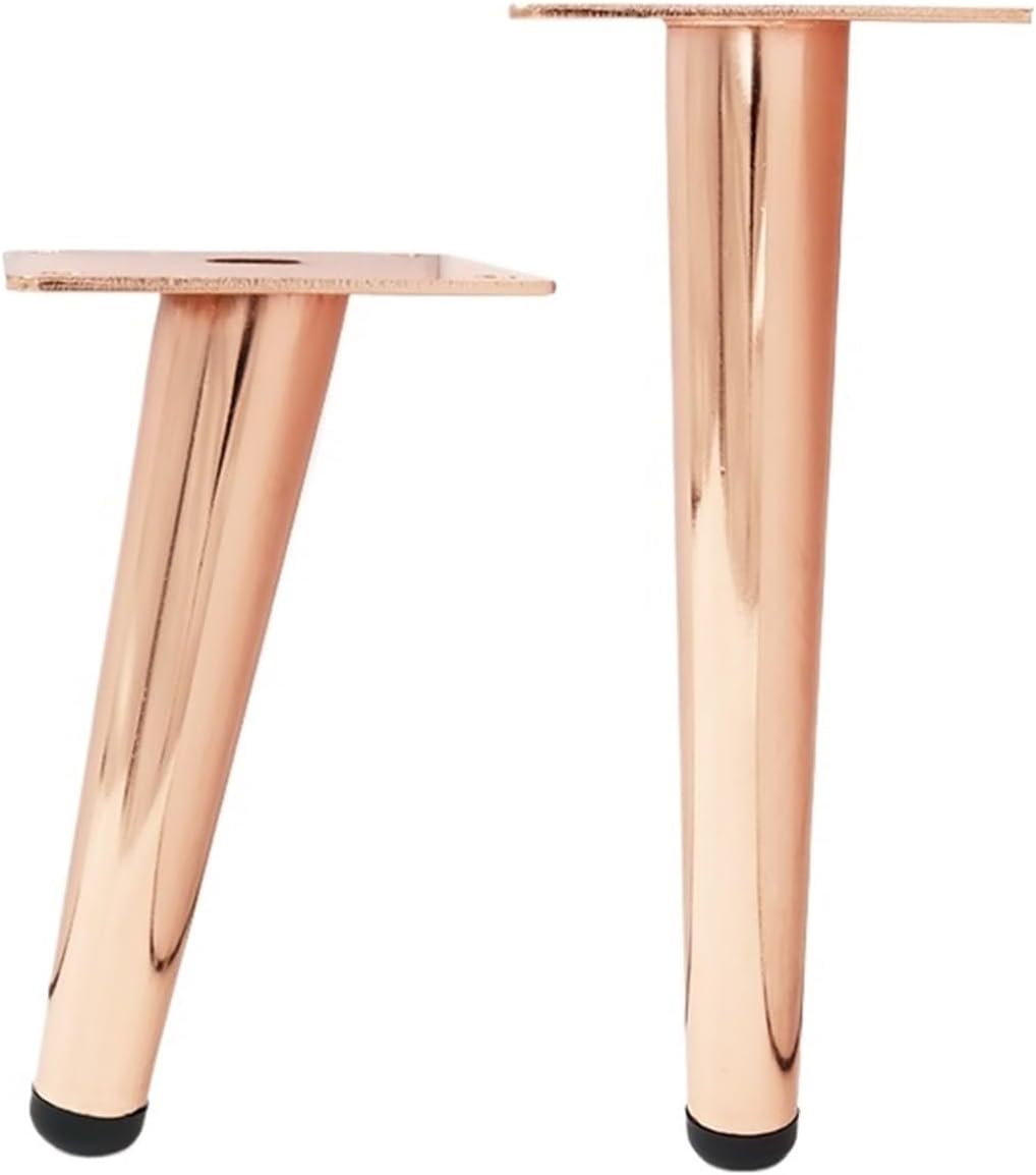 Light Luxury Rose Gold Sofa Legs Metal Furniture Legs TV Cabinet Support Cabinet Legs Coffee Table Legs Hardware Legs Bedside Table Legs (Color : 15cm Straight Taper)