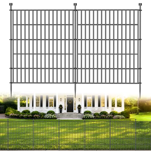 10 Panels No Dig Decorative Outdoor Garden Fence for Yard,