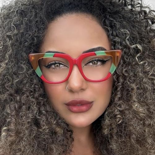 Lunettes œil de chat rétro femmes verres transparents mode - 4