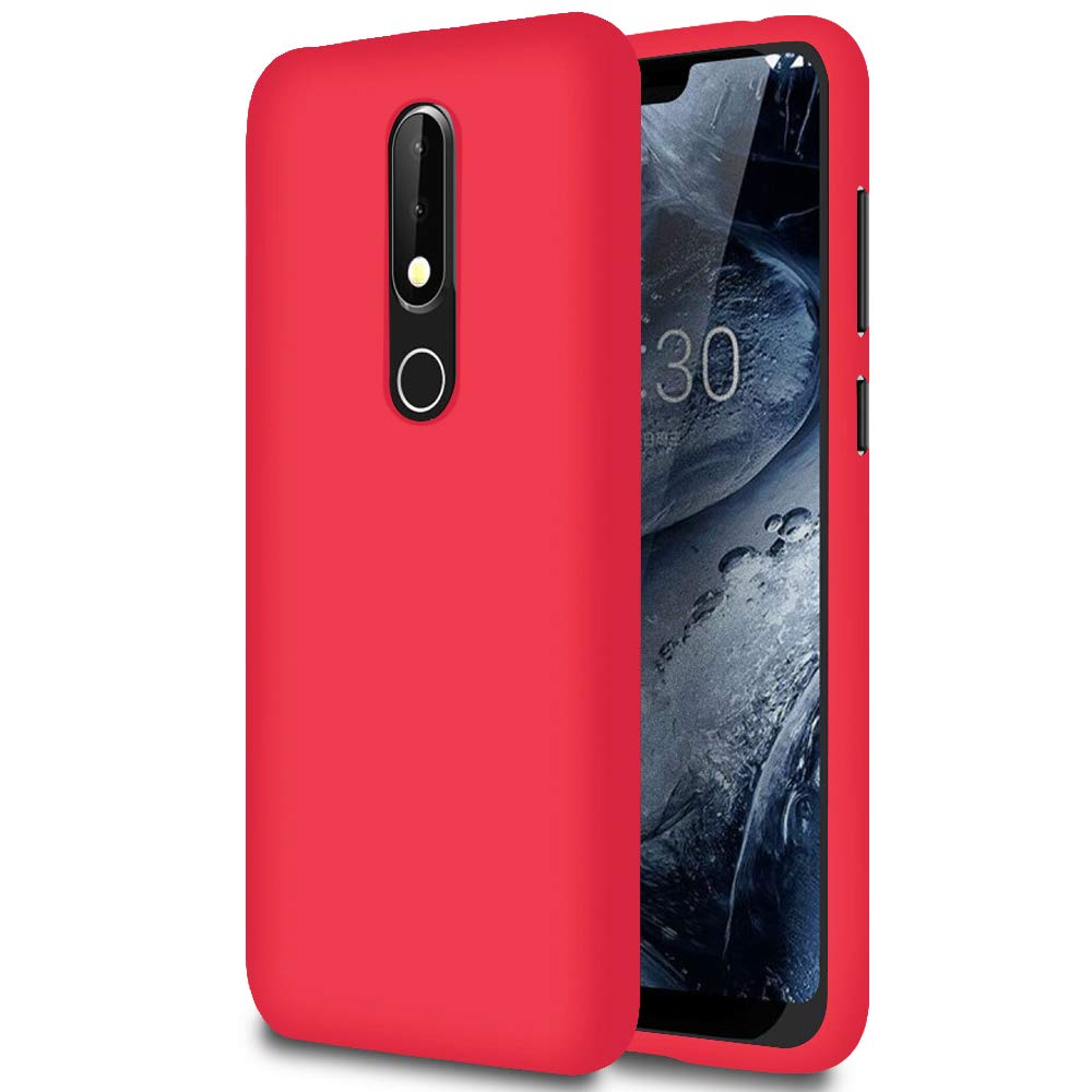e-phoria Ultra-Slim Phone Case compatible with Nokia 6.1 (2018) | in Red Plan