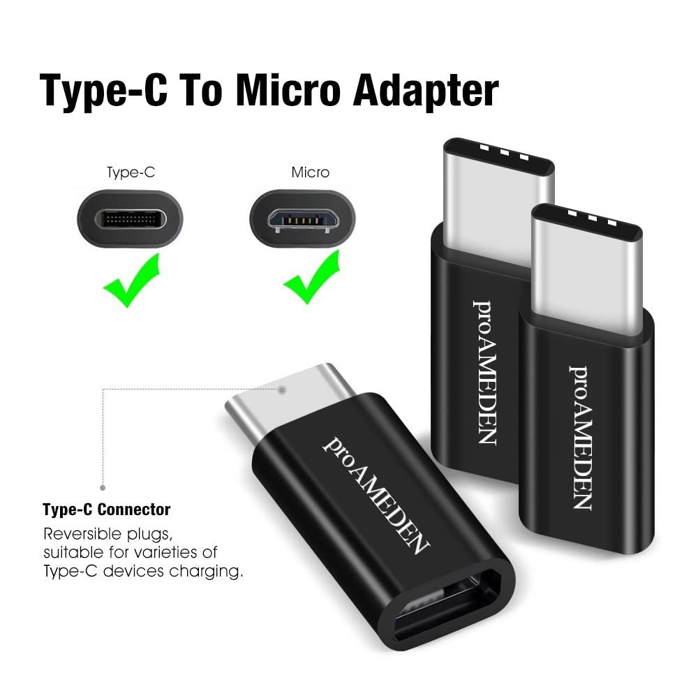 4 Adattatori Micro USB A USB-C In Alluminio - Per Carica E Trasferimento Dati, Compatibili Con Dispositivi Android E Altri - Foto 2