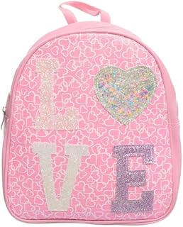 شنطة ظهر للأطفال من الجلد الصناعي اللامع بتصميم خفيف الوزن ومريح بأحزمة قابلة للتعديل وعملية M183، متعددة الألوان