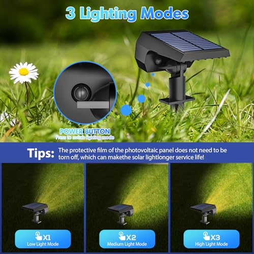 image for NYMPHY Solar Lights Outdoor Waterproof IP68, 56 LED 3 Lighting Modes S