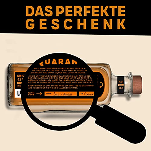 Quarantini Barrel Aged Gin (500ml) – der Premium Gin mit aromatischen Gin Botanicals aus Papaya, Bergamotte und… – Bild 8