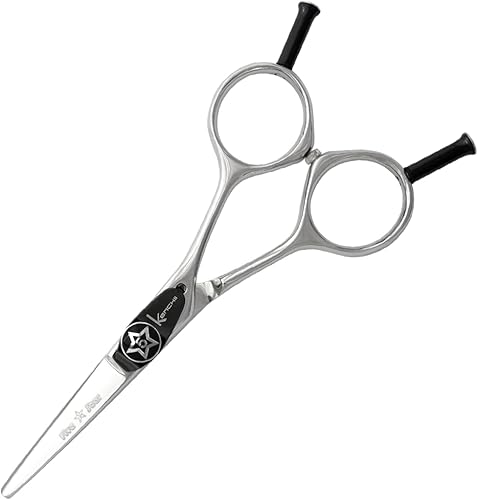 Kenchii Five Star - Tijeras de aseo para perros, tijeras rectas de 4.5 pulgadas, peso ligero, tijeras de aseo de mascotas resistentes para perros,