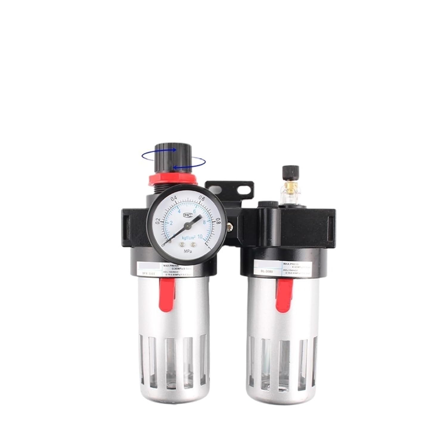 Oil-Water Separator BFC2000 with Drainage air Pressure regulating Pressure regulating Valve air Pump Filter air Source Processor(BFC3000 with 8MM)