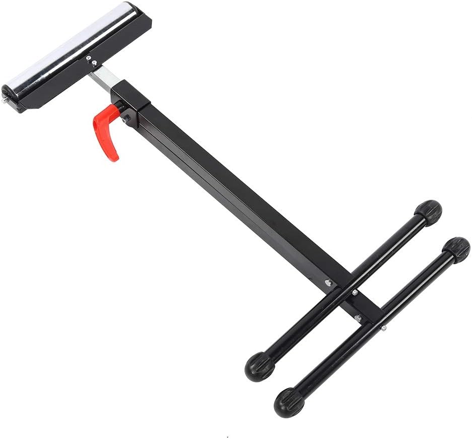 Adjustable Heavy Duty Roller Stand Workload Support Saw Bench Tool, Compact Storage Steel Tube Workbench 40-90kg Capacity with Non Slip Feet for Woodworking