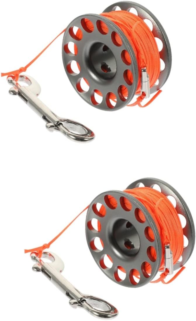 Hemoton 2rolls Portable Underwater Diving Spool Reel Line Lightweight Guide for Snorkeling and Scuba Diving Compact Design for Easy Storage and Use