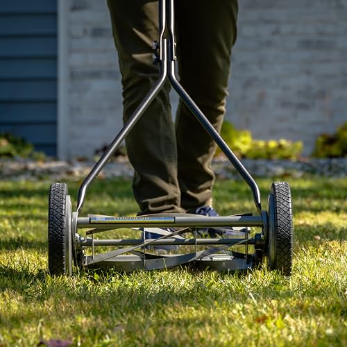 Image of American Lawn Mower 1415-16 16-Inch 5-Blade Push Reel Lawn Mower, Gray