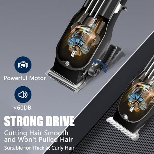SUNNOW Professional Hair Clippers and Trimmer Set for Men, Beard Trimmer & Foil Shaver & Nose Trimmer Kit, Cordless Mens Clippers and Grooming Kit for Hair Cutting, Beard Styling, Home, Barber — view 6