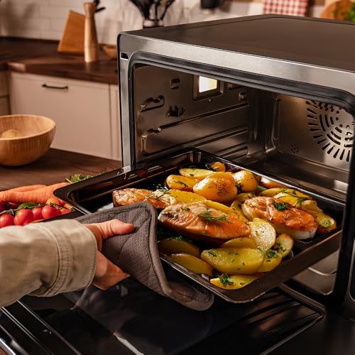 Cecotec Elektrischer Tischdampfbackofen 40L Bake&Steam 4000 Combi Gyro Advance. 2400W, Dampf, Konvektion und Heißluftfritteuse, 8 Funktionen, Selbstreinigungsfunktion, Drehspieß und 1,4L Tank