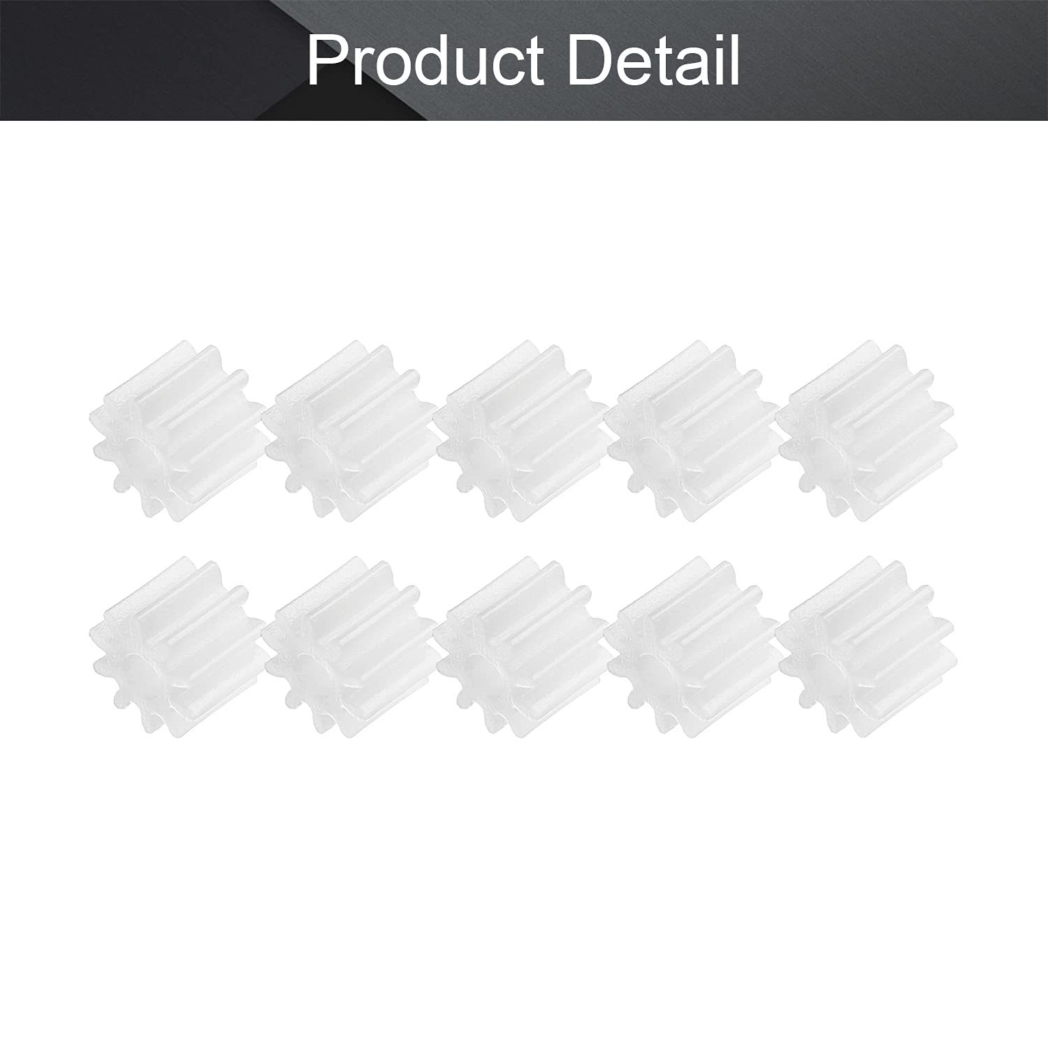 Lot De 100 Engrenages Plastique 10 Dents - Module 0.5, 6x4.8 Mm, Pour Modèles Réduits Et Robots - 2