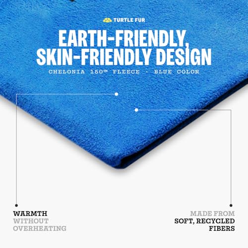 Turtle Fur Double-Layer Neck Warmer - Ultra-Soft, Stretchy Chelonia 150 Fleece Neck Gaiter Made with 100% Recycled Polyester, Blue - Thumbnail 6