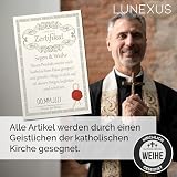 Lunexus Plakietka Św. Krzysztofa do Auta, Metal, Srebrna, Ø 3,5 cm