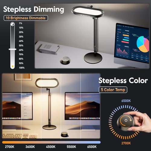 Smart Desk Lamp with Wireless Charging