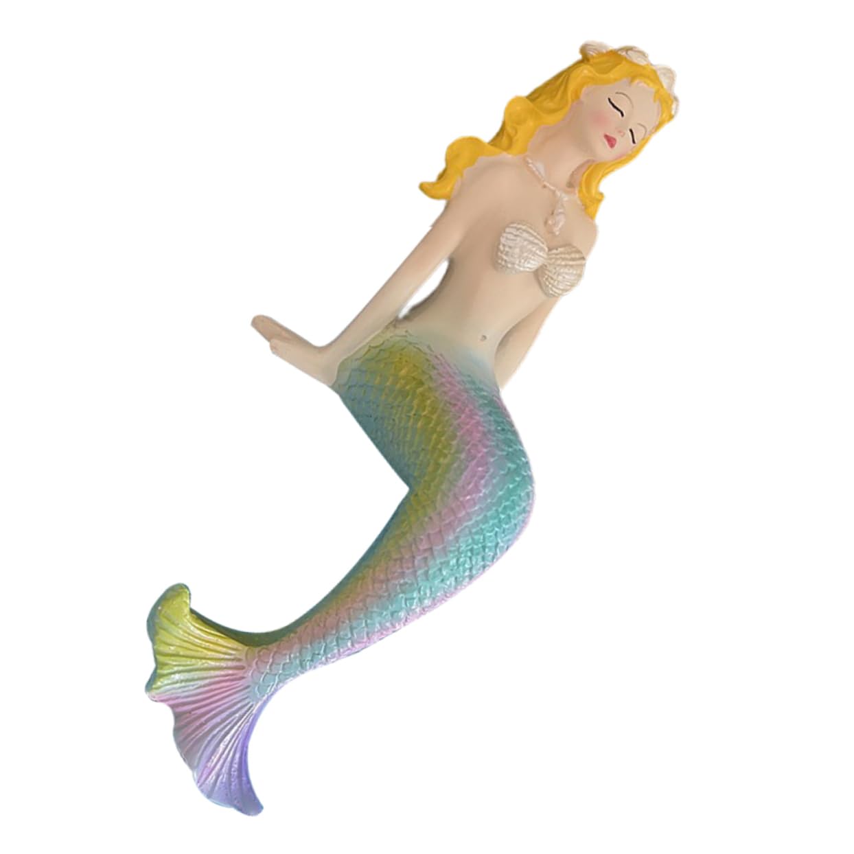 Cabilock 2 Piezas Estatua de Sirena Decorativa de Resina para Acuario y Oficina Adorno de Escritorio Accesorio Estable y Reutilizable para Decoración y Jardín
