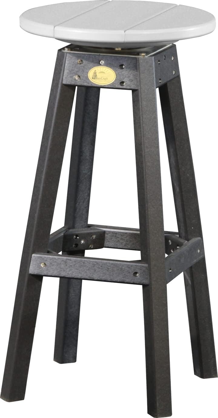 LuxCraft Poly Outdoor Bar Stool (Chestnut Brown)