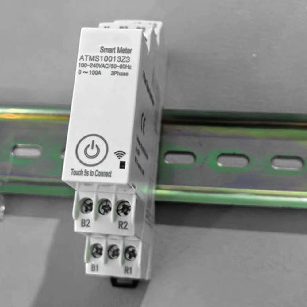 Smart Energy Meter trifase con per Zigbee, convertitore di corrente per app Tuya, 3 x 230/400 V fino a 100 A, misurazione bidirezionale, guida DIN