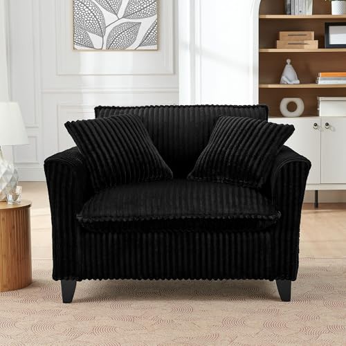 Sillón Peluche Negro Plegable miniatura 1