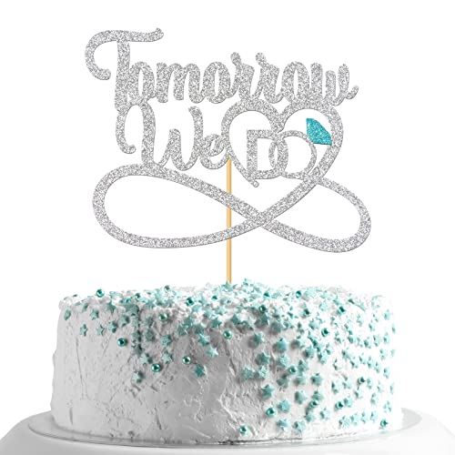 Tomorrow We Do Silver Glitter Topper