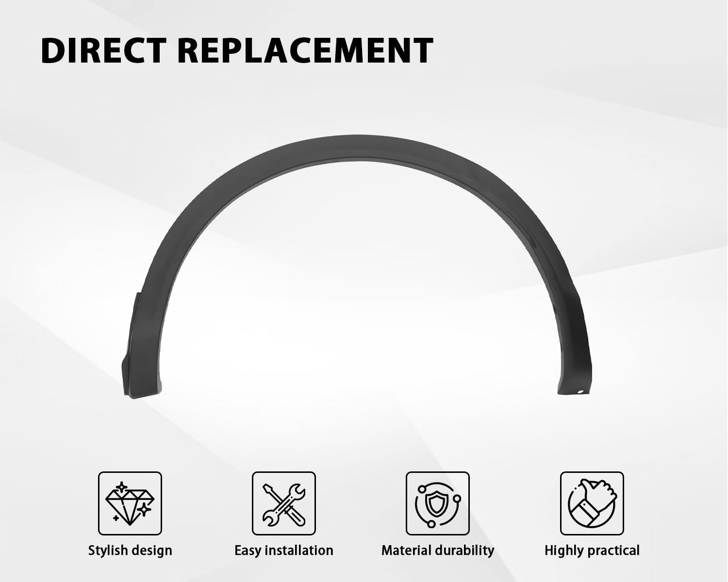Rear Left Fender Molding Trim Fits for 2017-2021 Nissan Rogue Sport Driver Side Fender Wheel Arch Molding 93829-6MA0A