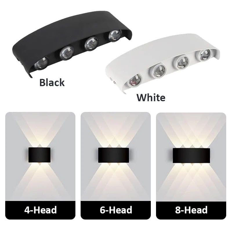 Image of blissbells 8 Way LED Wall Light | Modern Decorative Up Down Wall Lamp with Warm White Light | Designer Wall Sconce for Living Room, Bedroom, Staircase & Hallway