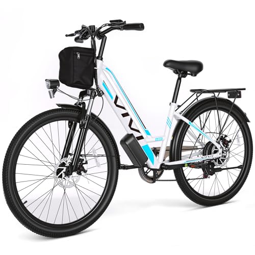 Vivi Electric Bike for Adults 500W Commuter Ebike, 26" Electric City Cruiser Bicycle 19.8MPH Ebikes for Adults with 48V Removable Battery, Up to 50 Miles image 2