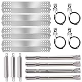 Grill Replacement Parts for Charbroil 463241113 463449914 4 Burner Gas Grill, Stainless Steel Heat Plate Shields, Crossover Tubes, Igniters and Grill Burner Parts for Charbroil 463449914