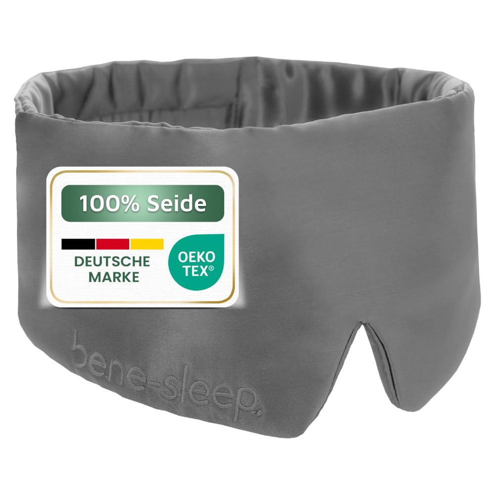 Masque de sommeil en soie de qualité supérieure - 100 % étanche à la lumière - Rembourrage doux pour les nuages - Lunettes pour un sommeil réparateur - Doux pour la peau et luxueux - Pour