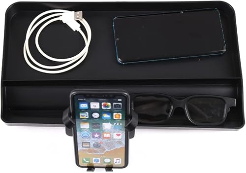 Miniatura 8 de CHEAYAR Soporte de dispositivo electrónico portátil para Tacoma 2016-2023, bandeja organizadora de tablero con soporte para teléfono, contenedor de